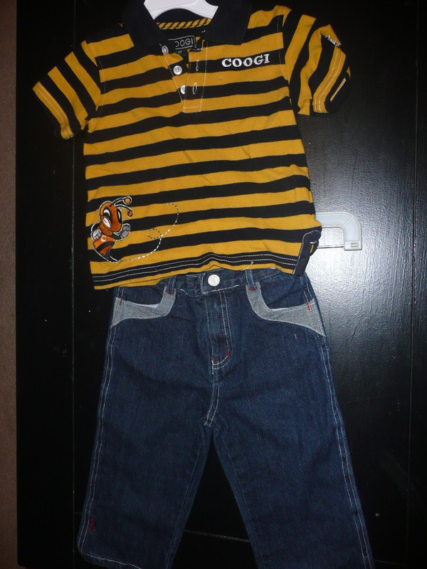 2T COOGI shirt jeans outift VGUC yellow black CUTE boys 24m