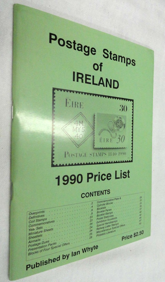 Postage Stamps of Ireland 1990 Price List Published by Ian Whyte Rare 