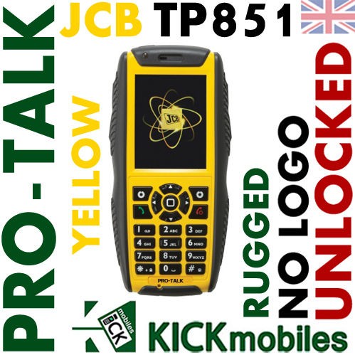 new jcb pro talk tp851 yellow tough factory unlocked from