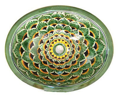 SMALL 16x11.5 inch MEXICAN SINK BATHROOM CERAMIC DROP IN MEXICO BASIN 