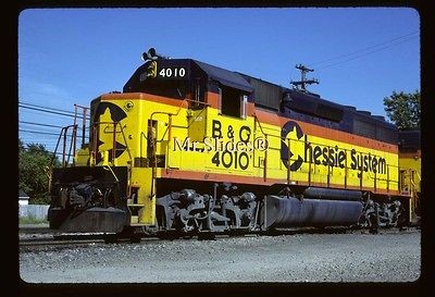 Original Slide B&O Chessie System GP40 2 4010 In 1986 At Walbridge OH