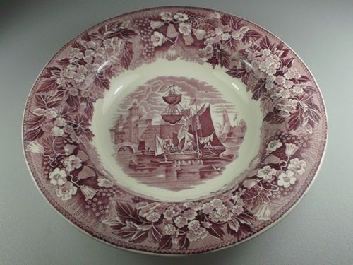 wedgwood ferrara plum rimmed soup bowl 8 1 4 time