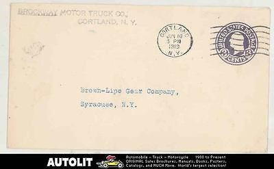 1919 Brockway Truck Company Cortland NY Empty Factory Mailing Envelope