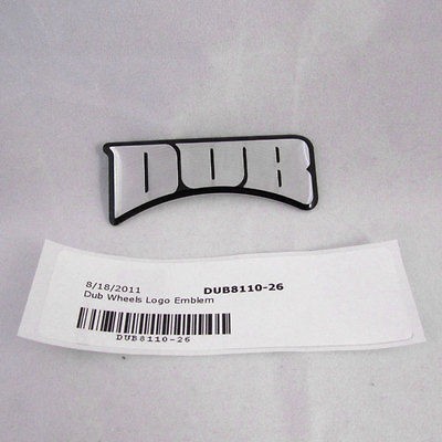 Dub Wheels Logo Emblem 65mm In Length 8110 26 Stick On for Spinners or 