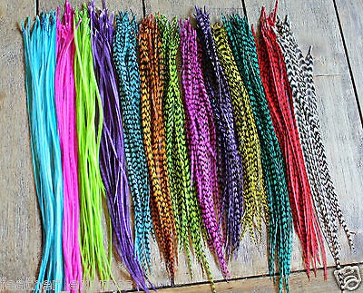 26 real neon xlong whiting feather salon grade beads time