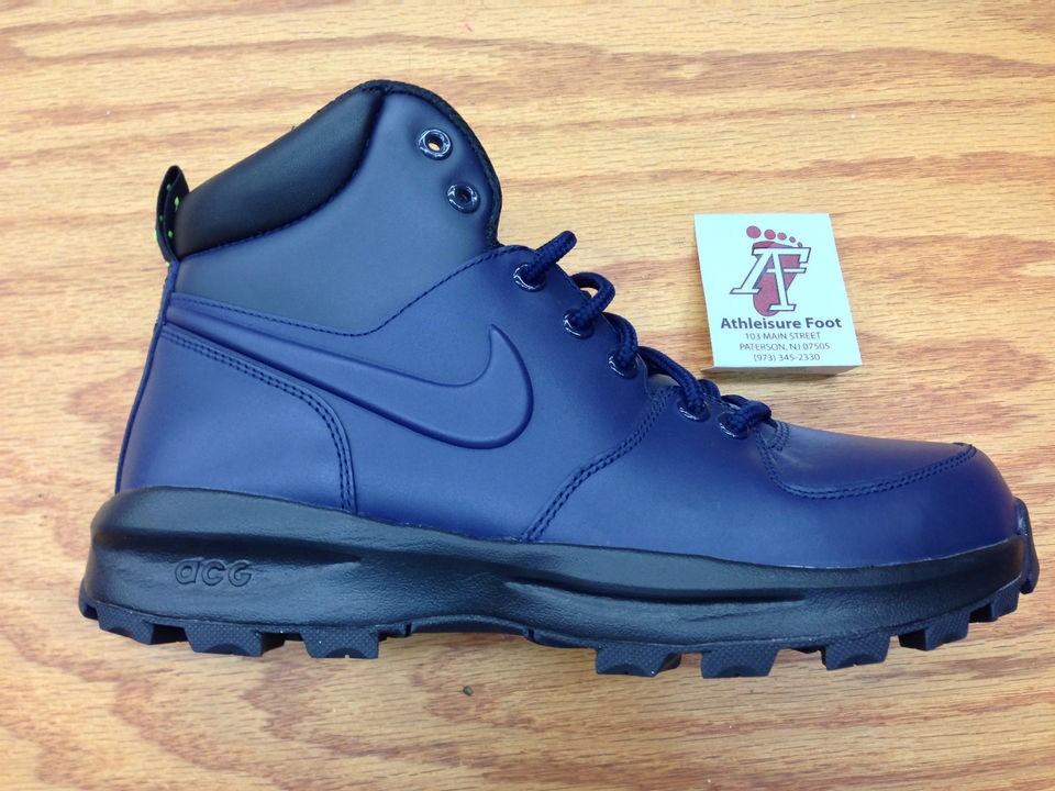 NEW NIKE MANOA ACG BOOTS NAVY LEATHER RETRO WORK HIKING AM ORIGINAL 