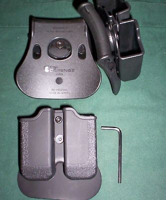   MAGAZINE SWIVEL POUCH SPRINGFIELD XDM DOUBLE MAGS ROTO S&W M&P 9/40