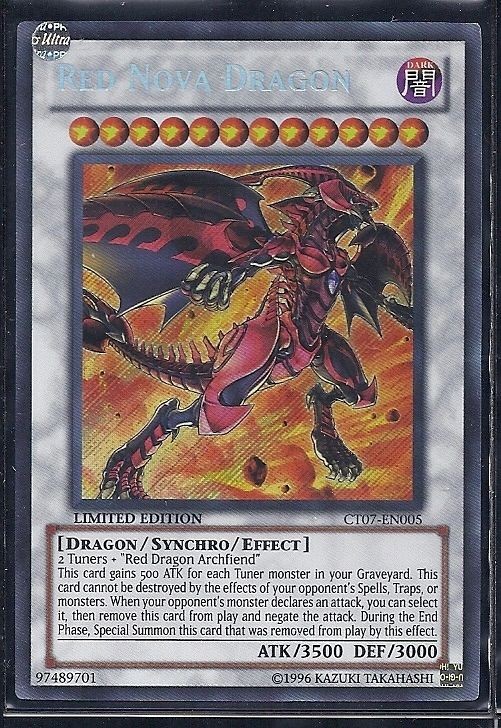 CT07 EN005 Red Nova Dragon Secret rare holo foil yu gi oh