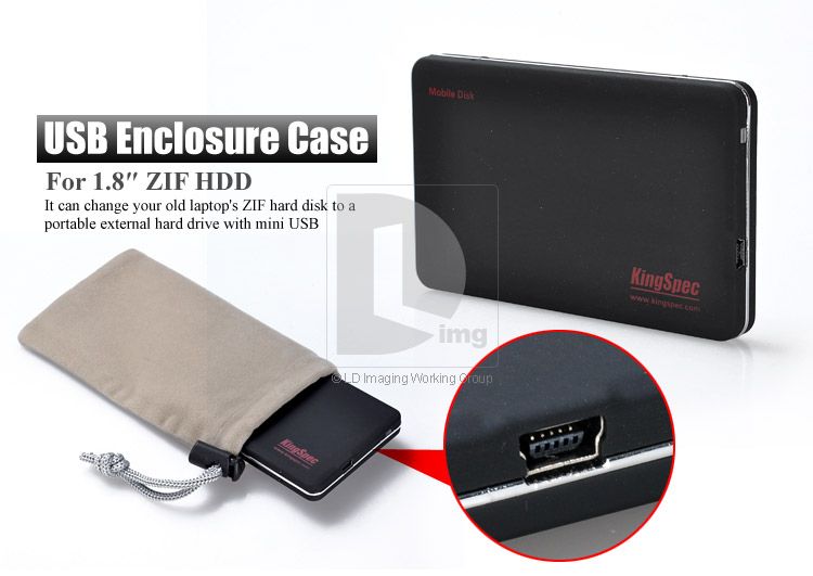 ZIF to Micro USB Adapter Enclosure Case for Hard Disk Drives SSD 