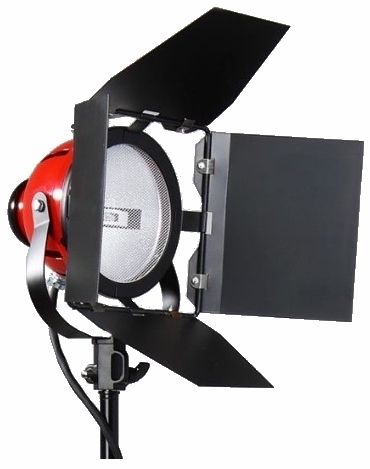 800W CONTINUOUS STUDIO LIGHT w BARN DOOR 110v NEW