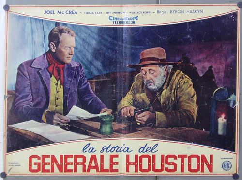 DG24 The First Texan Joel McCrea RARE Orig Poster ITA D