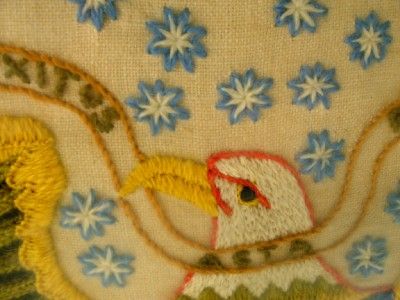   Eagle Needlework Sampler Exitus ACTA Probat End Justifies Means