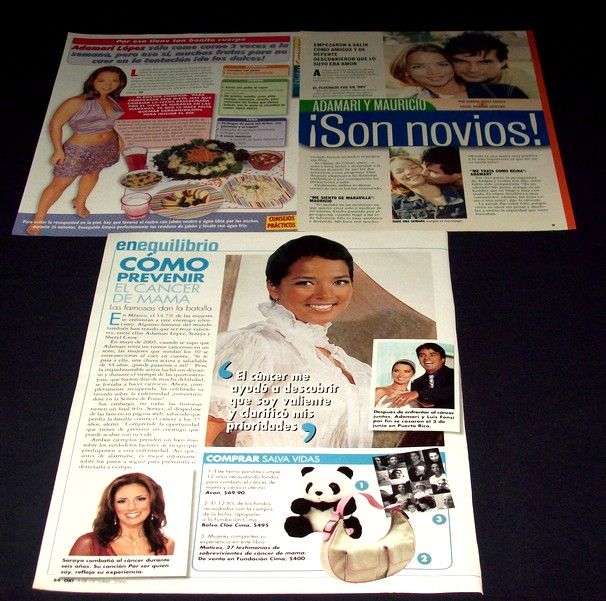 Adamari Lopez Lot Of Rare Pinups Magazine Clippings Collection