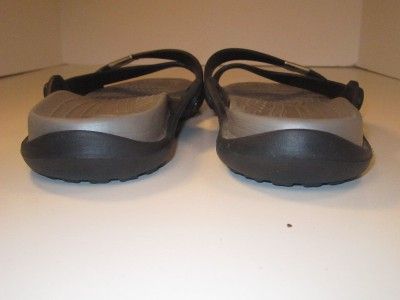 Crocs Adara Criss Cross Slides Sandals Black Womens Size 10