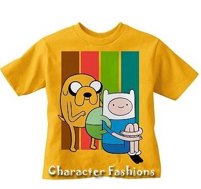 Adventure Time Shirt Tee Size 4 5 6 7 Boys Finn Jake
