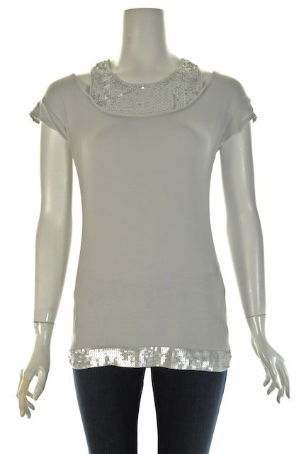 Adrienne Vittadini Studio   Sequined   Shirt   Womens S