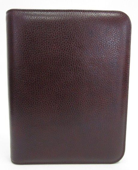 DESIGNER Maroon Leather Organizer Agenda Calendar