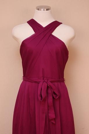 Crew $385 Silk Chiffon Claudia Halter Dress 4 Spiced Wine