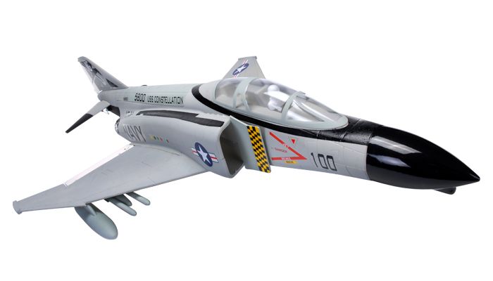 RC Jet Airplane F4 Phantom Brushless 70mm EDF 2 4GHz 4CH RTF Grey 