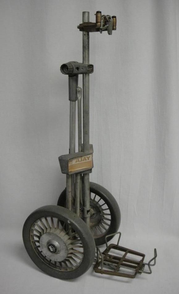 Vintage Ajay Roll King Arnold Palmer Golf Club Push Pull Caddy Cart No 