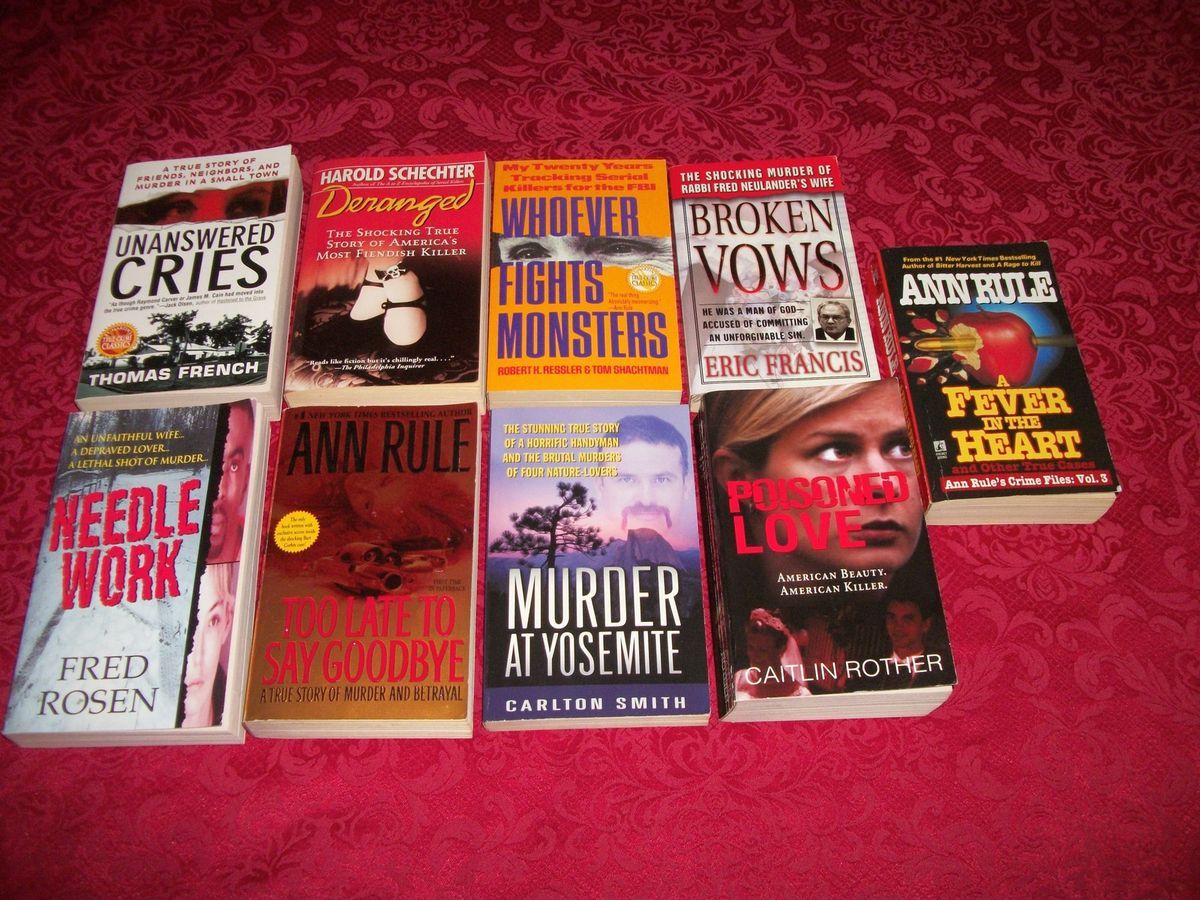 Lot 10 True Crime Ann Rule Albert Fish Murder Yosemite Poisoned 