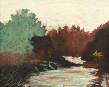   CANADIAN MODERNIST FAUVIST ALGONQUIN PARK LANDSCAPE OIL PAINTING