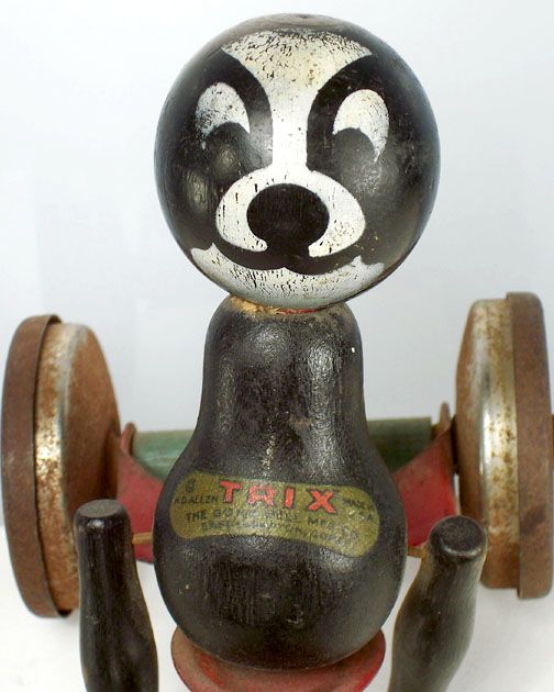 Trix The Cat Pull Toy Gong Bell Mfg Co H D Allen