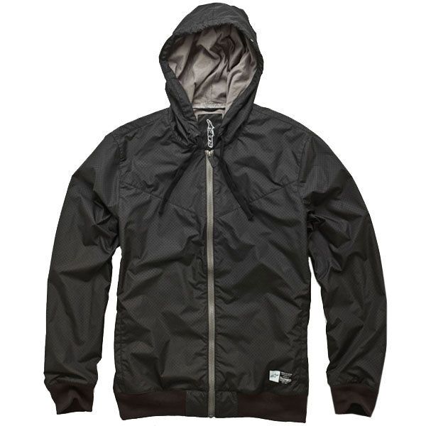 alpinestars prefix jacket black 100 % poly perforated hooded 