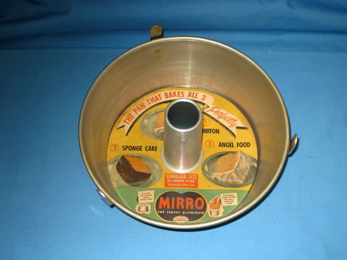   NOS MIRRO 2PC ALUMINUM 10 ROUND ANGEL BUNDT FOOD CAKE TUBE PAN 5394 M