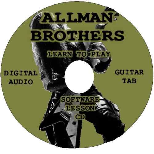 Allman Brothers Guitar Tab Lesson Software CD 16 Songs