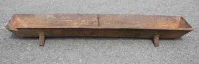 Cast Iron Feeder Trough Primitive Antique Metal Rustic Barn Decor 