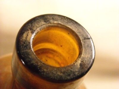 ANTIQUE 1800S? ABILENA BOTTLE BROWN/AMBER EMBOSSED ON BOTTOM ABILENA 