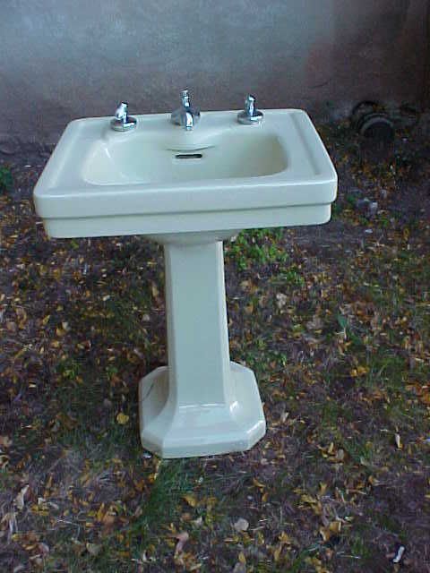 Antique Art Deco Pedestal Sink by American Standard