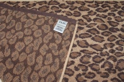 Peri Leopard Cheetah Animal Print Bath Towels 3 Piece