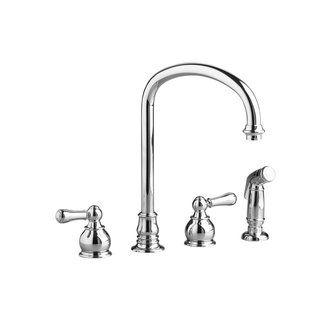 American Standard Chrome Double Handle Kitchen Faucet with Metal Lever 