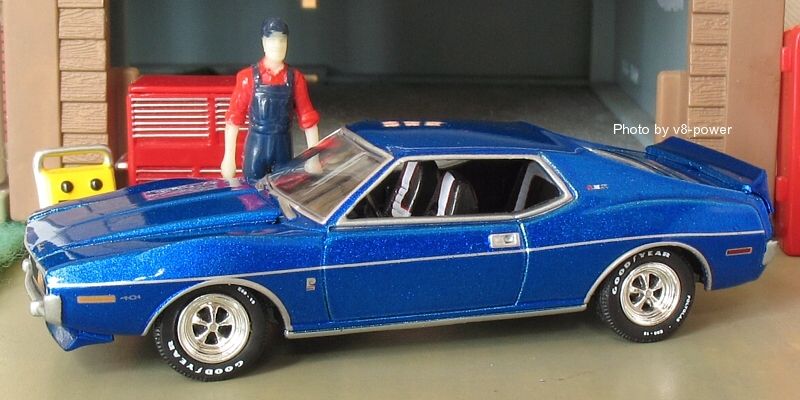 1973 AMC Javelin AMX 401 Pierre Cardin Ed., Opening Hood, 164 Diecast 