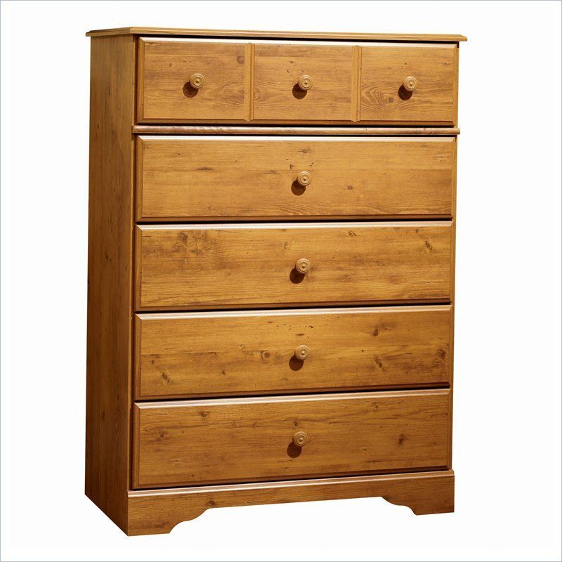South Shore Amesbury Kids 5 Drawer Country Pine Finish Chest
