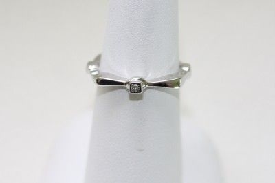 Amy Levine 18K White Gold Diamond Stackable Ring