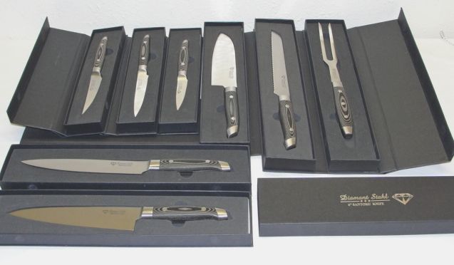 Kitchen Knife Set Diamant Stahl Stainless Steel Gift Set Individual 