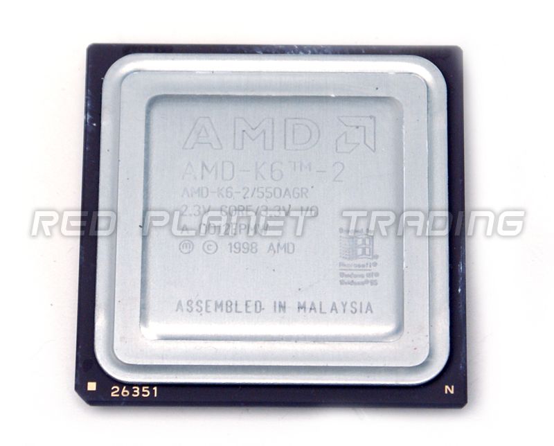 AMD K6 2 550 MHz K6 2/550 AGR Socket 7 A0012EPMW 64 KB L1 Cache