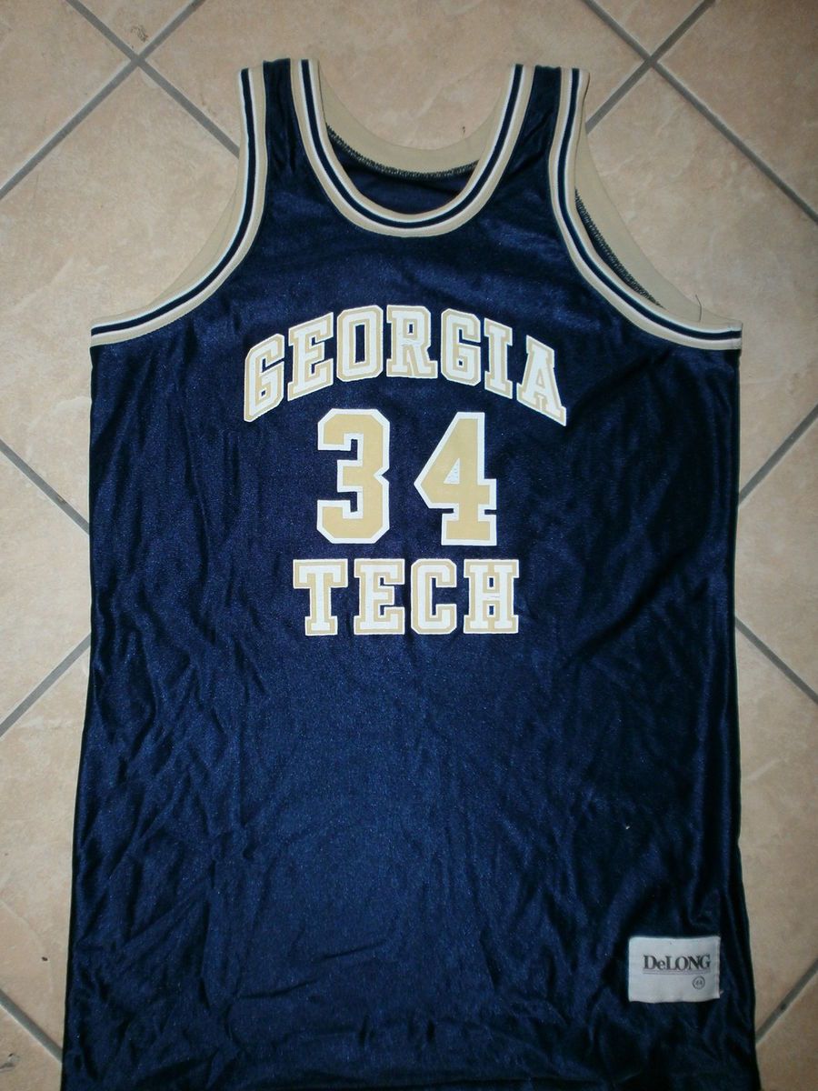 Vtg 90s James Forrest Georgia Tech Yellow Jackets Basketball 34 Jersey 