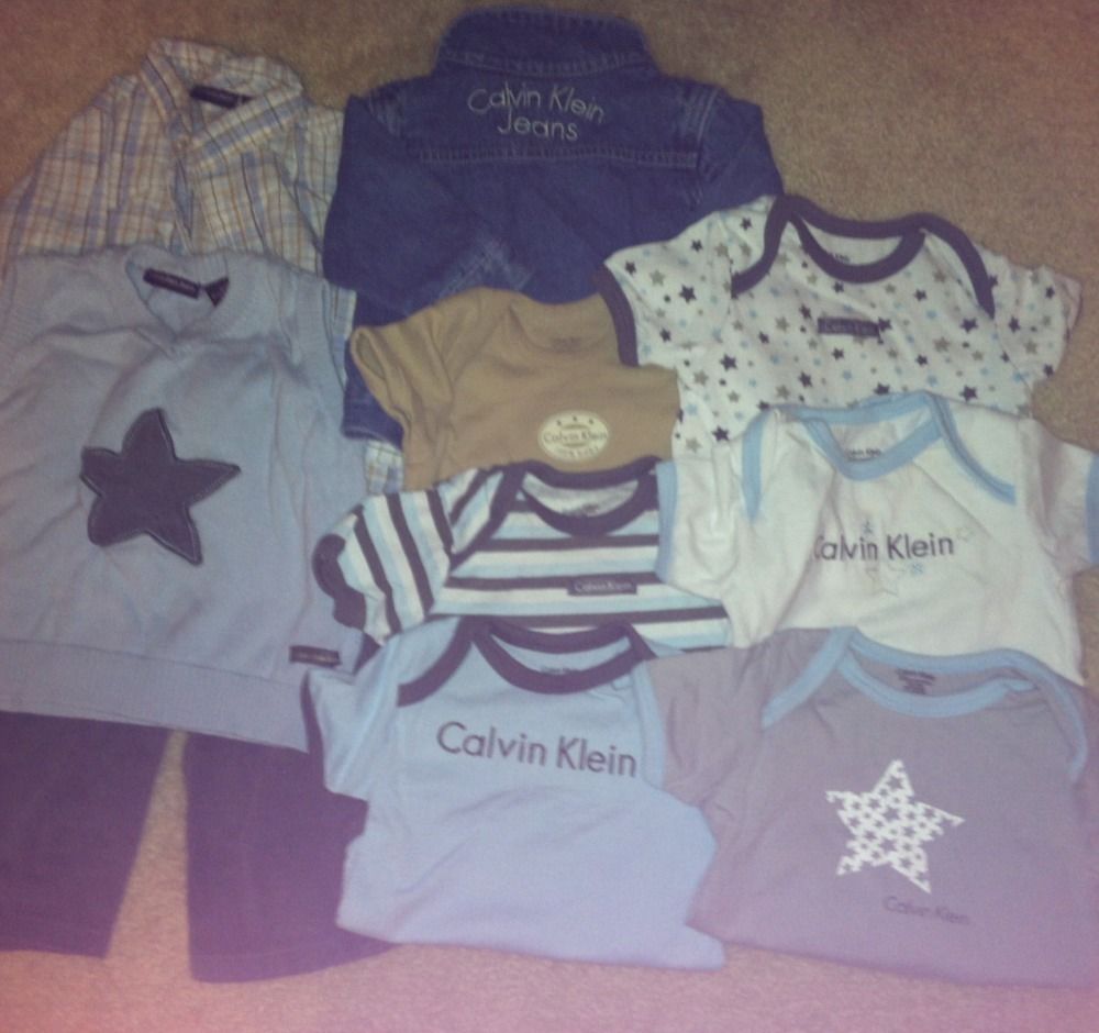 Big Lot of Calvin Klein Baby Boy Clothes 3 6 and 6 9 Months Great Deal 