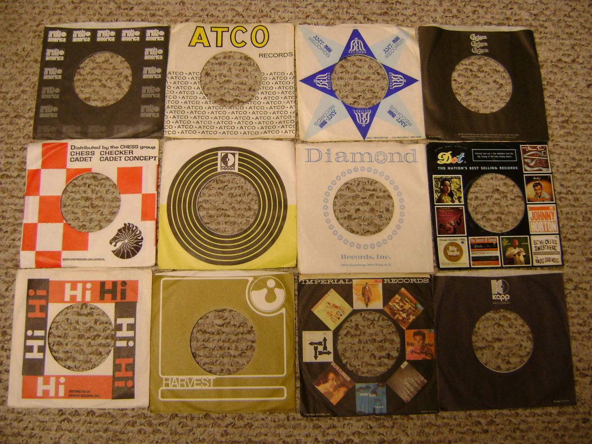   24 Vintage 45 RPM 7 Record Sleeves Ronn Chess Amy Hi Diamond Smash Dot