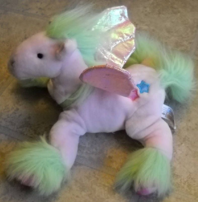 Animal Alley Stuffed Plush Pink Pony Horse w Wings