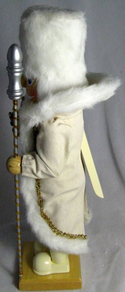 Adler Wooden White Robe King Nutcracker Free s H