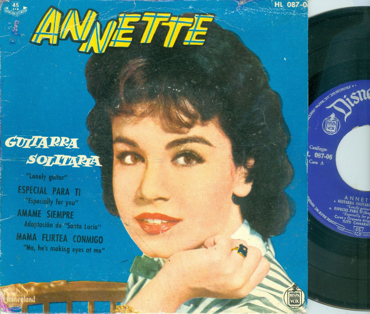 Annette Funicello Guitarra Solitarra Spanish 4 Track 7 EP