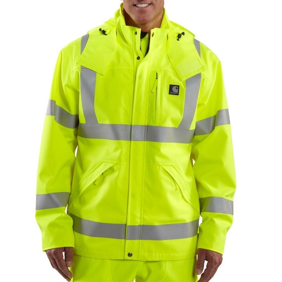   J171 Men’s Ansi Class 3 High Visibility Waterproof Jacket NWT XL Reg