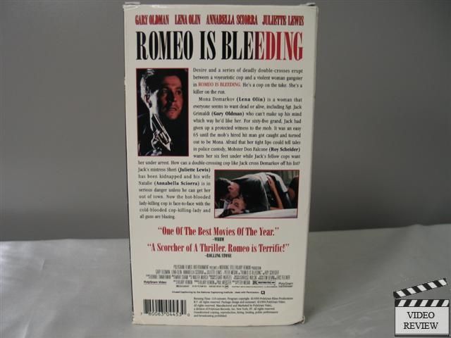   Bleeding VHS Gary Oldman, Lean Olin, Annabella Sciorra, Juliette Lewis