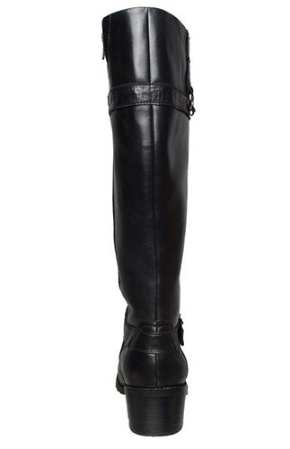 Anne Klein Womens Boots Edith Black Leather Sz 10 M