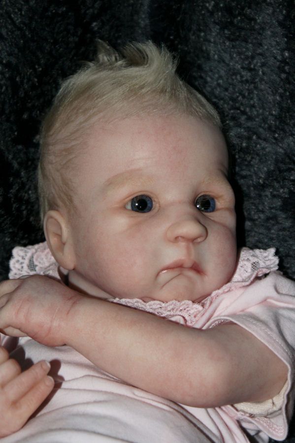 Reborn Baby Doll Cheyenne by Angela Harris new allergy free silk hair